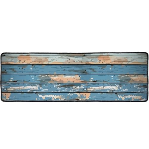 FOR U DESIGNS Anti-Fatigue Kitchen Mat, Wood Blue 15×47