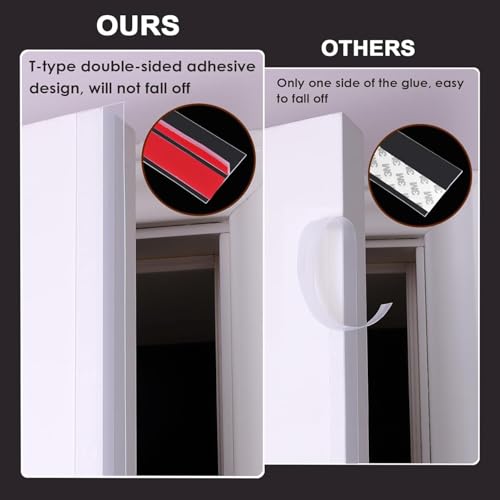 Image of URBANMONK T-Shape Silicon Door Bottom Sealing Strip | Window Sealing Strips for Gap | Door Bottom Sealing Strip Guard | Protector from Cockroach, Insect, Bugs, Air & Dust | (Transparent, 3 Meter)