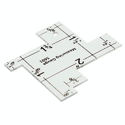 image for HONEYSEW 5-in-1 Sliding Gauge Measuring Sewing Ruler Tool with Free 1p