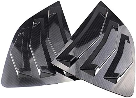 ITrims for Honda Jazz fit 20147-2019 ABS Auto Rear Car Side Window Louvers Vent Cover Trim Decorative 2PCS (Carbon Fiber)