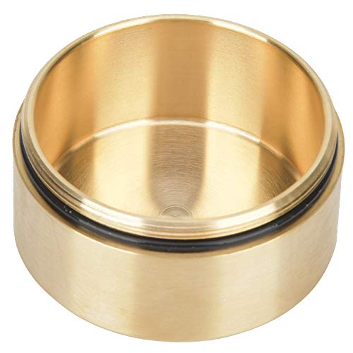 Keenso Mini conteneur de Pilule en Laiton, boîte Ronde en Laiton étanche en Forme de boîte de Rangement de Bijoux en métal, conteneur scellé étanche à la poussière