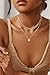 JECOMY 14K Gold Plated Layering Necklaces For Women Gold Necklace Set, Cuban Link, Snake Chain, Paperclip Layered Chains, Twisted Rope and Twisted Chain, Trendy Layering Necklace