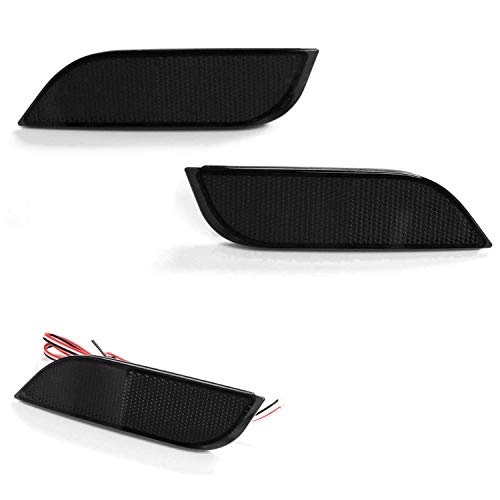 Ijdmtoy Smoked Lens 26-Smd Led Bumper Reflector Lights Compatible With Subaru 2008-14 Wrx/Sti, 08-Up Impreza, 13-Up Xv Crosstrek, Function As Rear Fog, Tail/Brake Lamps #TOP1