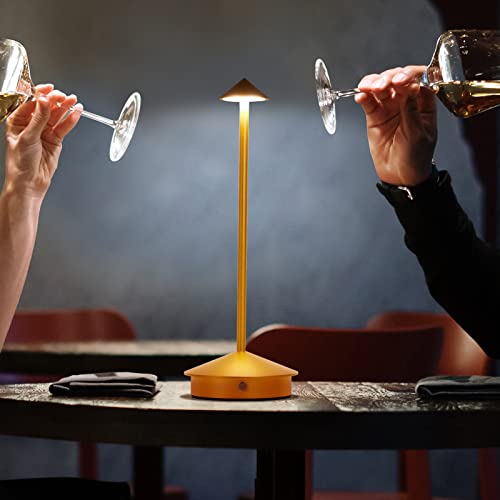 Luubeibei Led Cordless Table Lamp Rechargeable Portable Desk Lamp With Touch Control 3 Colors Stepless Dimming Night Light For Home Café Restaurant Hotel Bar Camping Reading #TOP7
