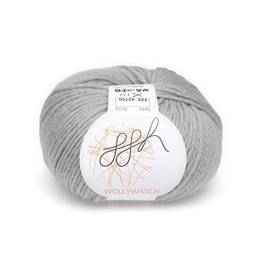 ggh Wollywasch - 222 - Gris claro - Lana nueva para tejer y hacer ganchillo