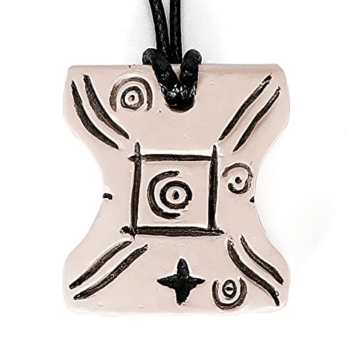 ASVP Shop Japor Snippet Necklace Padme Vintage Look With Engraved Finish, One Size, Faux Leather, Japor3