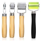 YOUEON 4 Pack Car Sound Deadening Roller Metal Insulation Tool, Sound Deadener Roller Set, Seam Roller, Bearings Equipped Wheel Roller for Car Sound Deadening Mat and Wallpaper Application