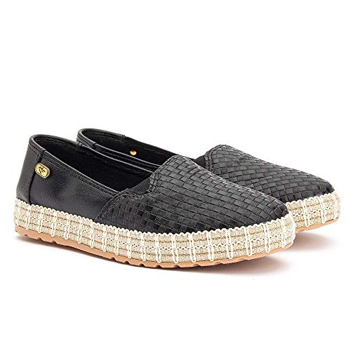 Sapatênis Feminino Slip On Ousy Shoes Sapatilha Trisse Preto