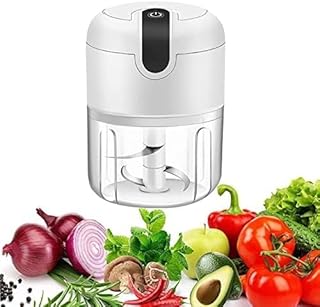 Deepcrush Electric Garlic Chopper & Vegetable Dicer – 3-in-1 Automatic Garlic Peeler, Mincer, and Baby Food Maker, Compact Kitchen Chopper with Smart Processor Function