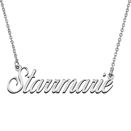 GR859C Custom 18K Gold Plated Necklace with Name Starrmarie for Women