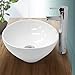 Produktbild ECD Germany Waschbecken Waschtisch 410x330x142 mm aus Keramik Weiß inkl. Ablaufgarnitur für Waschbecken ohne Überlauf Aufsatzbecken Aufsatzwaschbecken Aufsatzwaschtisch Waschschale Spülbecken Becken