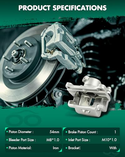 Image of SCITOO 19B3317 19B3316 Front Left & Right Disc Brake Calipers w /Bracket Fit For Mazda For MX-5 2006-2015,For Mazda For MX-5 Miata 2006-2015, Single Piston