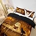 Funny Ghost Duvet Cover Toddler Size Halloween Cartoon Ghost Comforter Cover for Teens Adults Kids Cute Animal Cat Bedding Set Vintage Bathtub Breathable 2 Pcs Decorative Bed Cover(No Comforter)