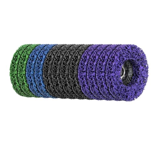 MQODLFP Paquete de 12 4 Tipos de Discos de Cinta de Pintura 4x5/8 Pulgadas Pelacables para Amoladora de Ángulo para Eliminar el Óxido de Pintura y Óxidos de Metal