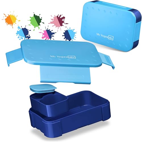 My Vesperbox® Brotdose für Kinder mit Fächern [MINI LITE] - Lunchbox mit Trennfächern - Bento Box - Jausenbox - Brotzeitbox für Schule & Kindergarten - Vesperdose für Jungen & Mädchen