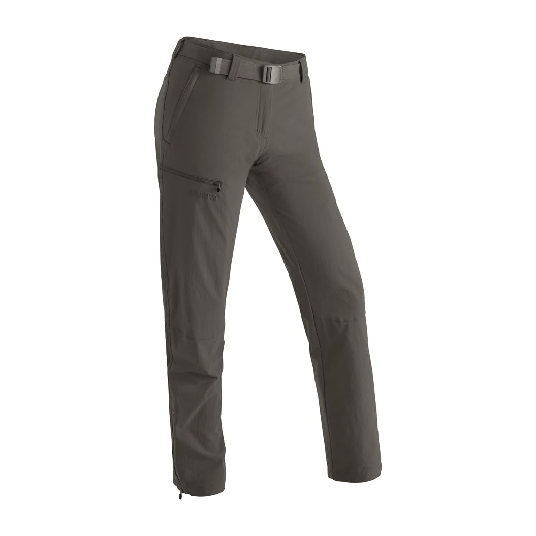 Maier Sports Inara Slim, Damen Wanderhose, Wasserabweisende Outdoorhose für Trekking und Hiking, Enganliegender Schnitt, PFC-frei, mSTRETCH pro 4 & Dryprotec, Grau, 48 (W40/L32)