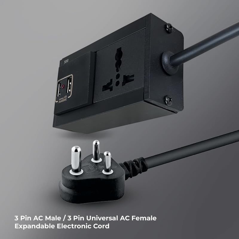 Image of MX Single Socket Extension Board with 30 Meter Heavy Duty Long Wire Cord Use to Exetend Power Socket 2500W 10A Wire Extender with Plug Perent (20 Mtr, Universal Socket + 95W USB-C + USB-A)