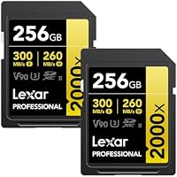 2-Pack Lexar 256GB Professional 2000x UHS-II SDXC Memory Card