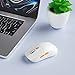 Uiosmuph G01 Wireless Mouse, USB C Rechargeable Ergonomic Computer Mouse, 2.4GHz Optical with USB Receiver & Type C Adapter for Laptop, PC, Mac, Chromebook - White