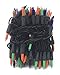 100 Ct Halloween String Light Set, Orange, Green, Purple, Black Cord
