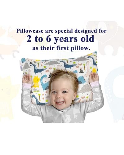 Image of ALVABABY Toddler Pillowcases Cotton Fit 13 inchx 18 inch or 12 inchx16 inch Kids Pillow