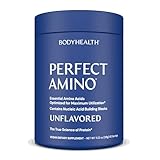 BodyHealth PerfectAmino - BCAA and EAA Powder for Pre and Post Workout - Amino Acid Energy Drink for Men and Women to Support Lean Muscle and Recovery - Unflavored (Lightly Sweetened) - 60 Servings