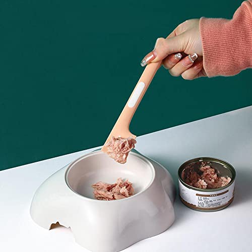 4 PACK Pet Food Can Supplies Mixing Spoons Canned Scoop for Cat Dog Feeding and Wet Storage (Pink + Gray) - Thumbnail 4