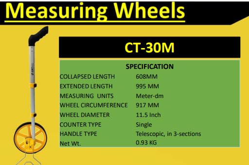 Image of CST CT-30M Professional Rodometer - Precision Measuring Wheel, 0-10 Km Range, Single Unit for Surveying, Construction, and Road Measurement