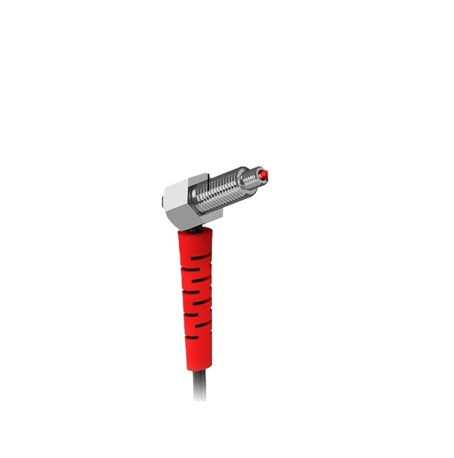 HJCMOONB Optical Fiber Sensor Diffuse Reflection M4 with Needle Long Elbow 12-24V DC Fiber Amplifier photoelectric Switch(Non Coaxial M4)