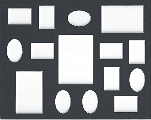 CountryArtHouse 16x20 Black Collage Picture Mat for 15 Photos or Pictures (Matting Only)