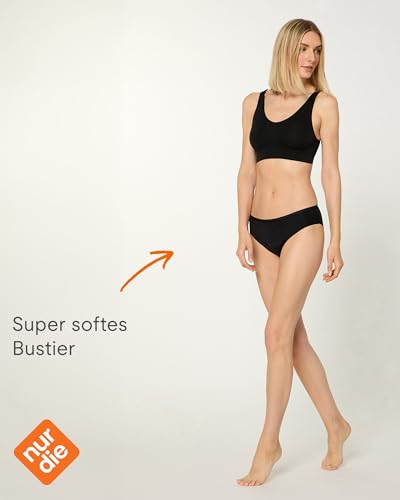 Nur Die Soft Komfort BH Bustier nahtlos ohne Bügel bügelloser Bra Schlaf Bralette mit Breiten Trägern Seamless Damen Mädchen