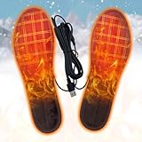 Solette Riscaldate,Solette Riscaldanti,Solette Termiche,Solette per Scarpe Riscaldate,Solettes Termiche Lavabili e Traspiranti,Batteria non Inclusa,per Attività All'Aperto Sci Caccia Campeggio