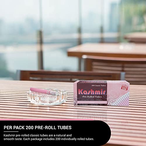 Kashmir Pre-Rolled Classic Tubes Natural Clean And Smooth Taste Highest Quality Papers And A Patent Pending Filter Design - Coral Pack Of 200 #TOP2