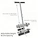 Court Line Tape Applicator Machine, Parking Lot Striping Machine, Basketball Court Line Marking Kit with 4 Rolls of Tape for Driveway Pickleball Court Road Warning, 1.6”-11” Spacing
