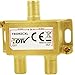 Produktbild TronicXL Highend 2-Fach SAT Splitter DVBT2 DVBC Antennenverteiler Verteiler Weiche F-Buchse zb für Kabelfernsehen Unitymedia Sky Vodafone Unicable hd tauglich 4K 3D digital Satellitenverteiler 2fach
