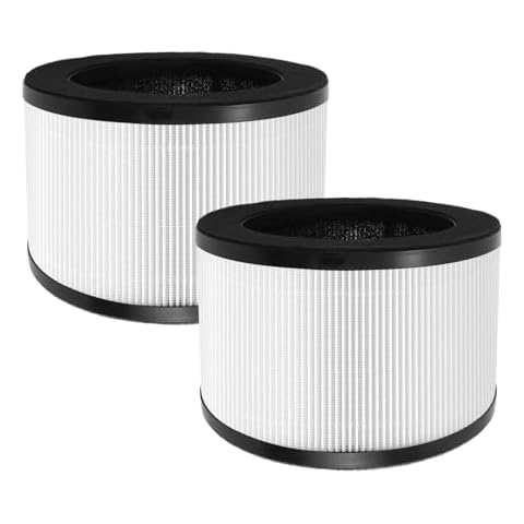 Aliddle M01 replacement filter Compatible with MOOKA M01 Air Purifier, H13 True HEPA Filter, High-Efficiency Activated Carbon Filter Filtration System, 3-in-1 Pre-Filter, 2 Pack Cover