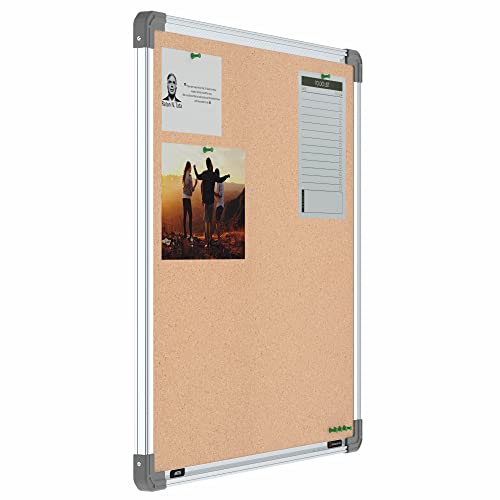 Image of Scholar Art Metis 2x2 Feet Cork Board for Wall & Study Table | High Strength Natural Cork + High Density Soft Board for Pinning Photos, Sticky Notes & Reminders