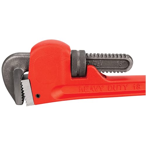 Image of Performance Tool W1133-18B 18 in. Red Drop-Forged Steel Pipe Wrench