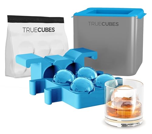 Comparison: Best Clear Ice Sphere Maker 4 TRUE CUBES Crystal Clear Ice Sphere Ball Maker with Storage Bag - 4 Large Clear Ice Sphere Balls for Cocktails, Drinks & Whiskey - BPA-Free Silicone Sphere Ice Sphere Balls Mold