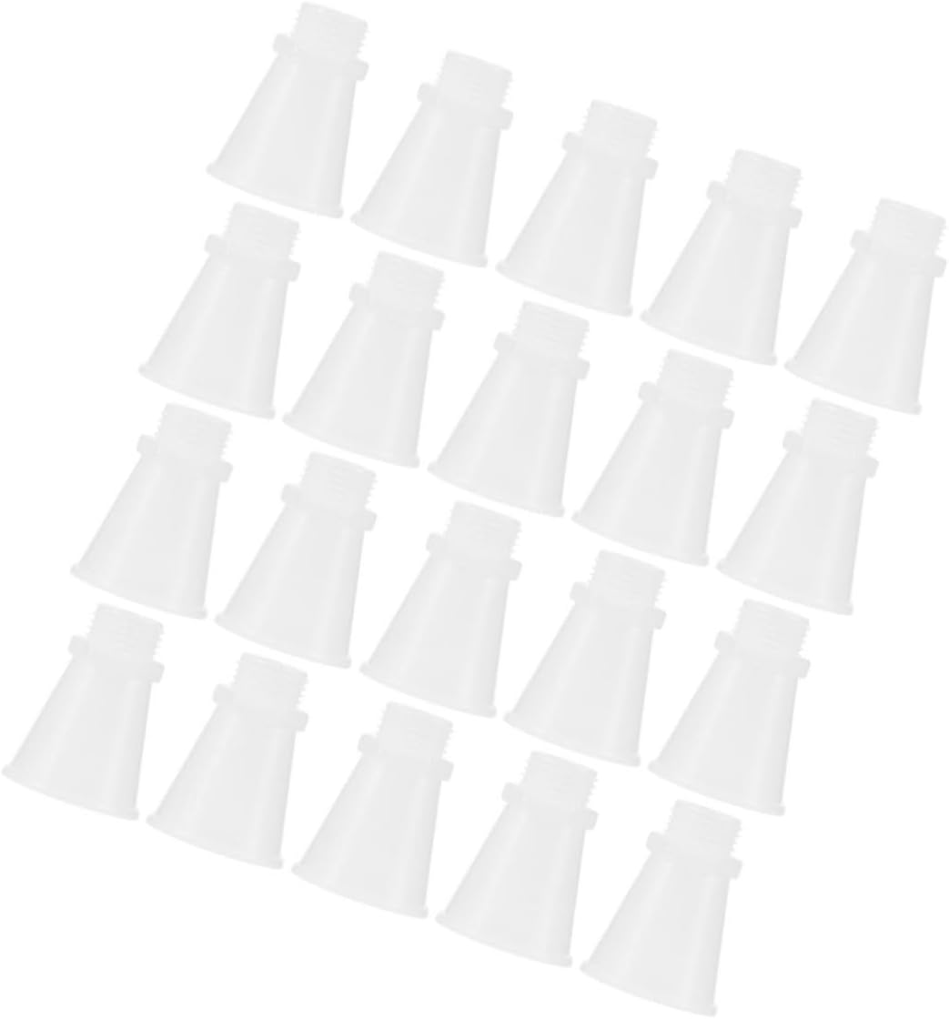 20pcs Plastic Fire Extinguisher Nozzles White Wide Mouth Replacement