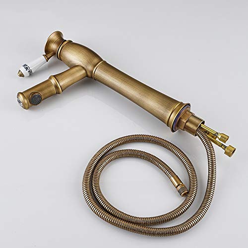 Robinet de salle de bain douche style ancien et mitigeur haut lavabo amovible