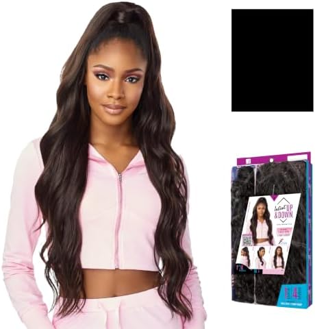 Sensationnel Instant Updown Halfwig Pony-Iud 4, 1 JETBLACK