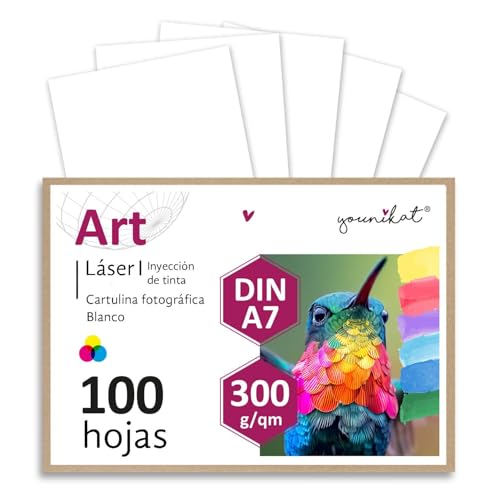 younikat Juego de 100 tarjetas en blanco DIN A7 - DIY I para personalizar, manualidades, pintar, escribir, para notas, como ficha y mucho más I dv411