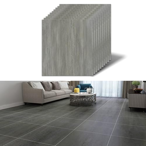 30 Pack Peel and Stick Vinyl Floor Tiles,Self Adhesive Waterproof Floor Tile,Bathroom 30x30cm Floor Stickers for Bathroom Kitchen Bedroom Living Room Floor Planks