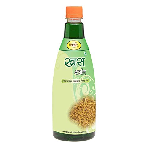 Image of Patanjali Khus Sharbat Bottle, 750ml