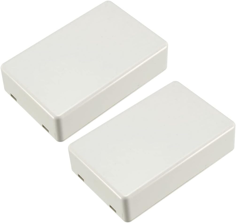 uxcell2pcs 70 x 45 x 18mm Electronic Plastic DIY Junction Box Enclosure Case White