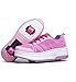 FZ FUTURE Kinder Schuhe mit Rollen, LED Rollschuhe mit Räder, Kinder Leuchtend Rollenschuhe, Flügel-Art Sneaker, 1 Räder für Kinder Mädchen Junge Erwachsene,Pink b,32
