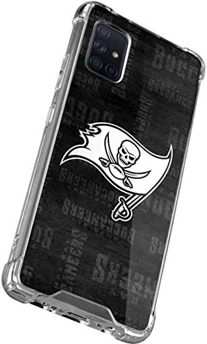Skinit Clear Phone Case Compatible with Galaxy A71 5G - Officially Licensed NFL Tampa Bay Buccaneers Black & White Design