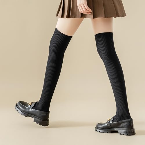 Image of Women's Long Compression Socks,Warm Boot Socks for Girls Over The Knee Stockings