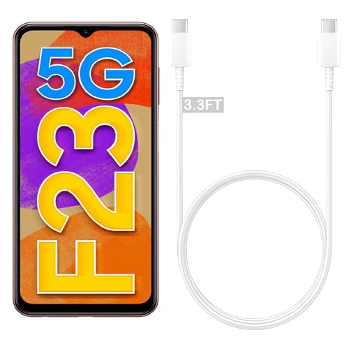 Image of 25W Samsung Original Type C Data Fast Charging Cable Compatible With F23 5G /M23 & Other USB C Devices PD Charger 45W Support Galaxy Z Fold 5 /4 /3,Z Flip 5 /4 /3 Phone Super Fast Cord,White,1M